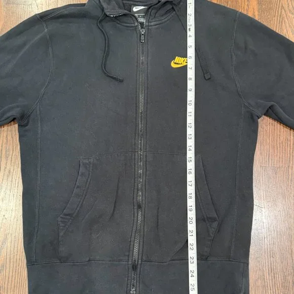 Nike Women’s Full Zip Hoodie Black Gold Embroidered Swoosh Size S - Picture 7 of 9